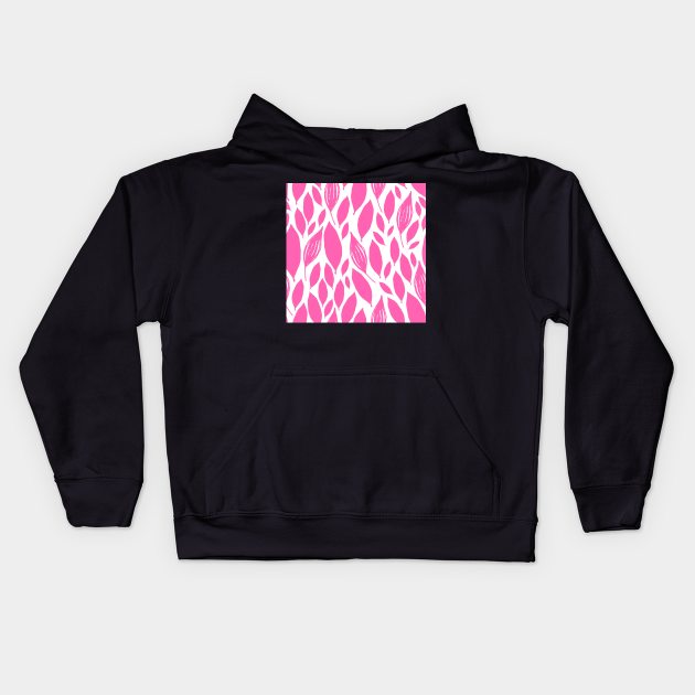 pink leaf like pattern Kids Hoodie by Artistic_st